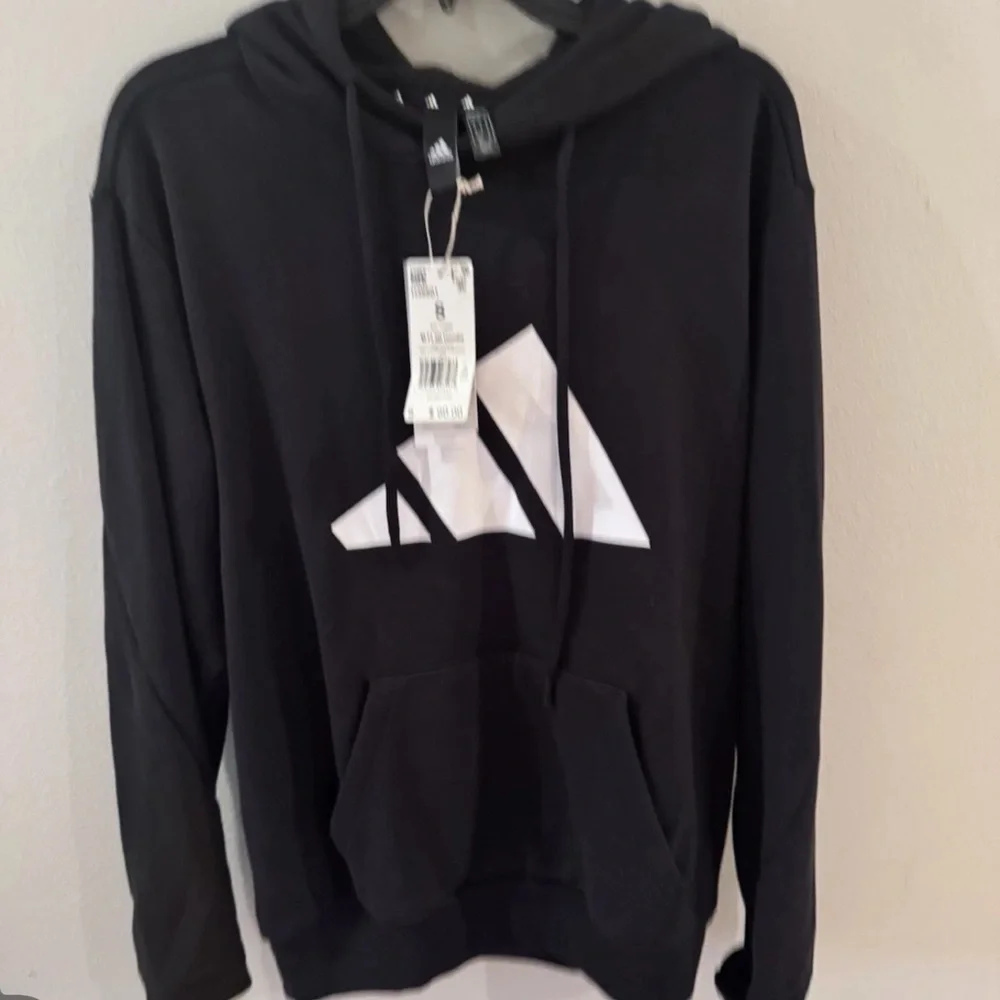 Adidas‎ Men's Black and White Logo Hoodie